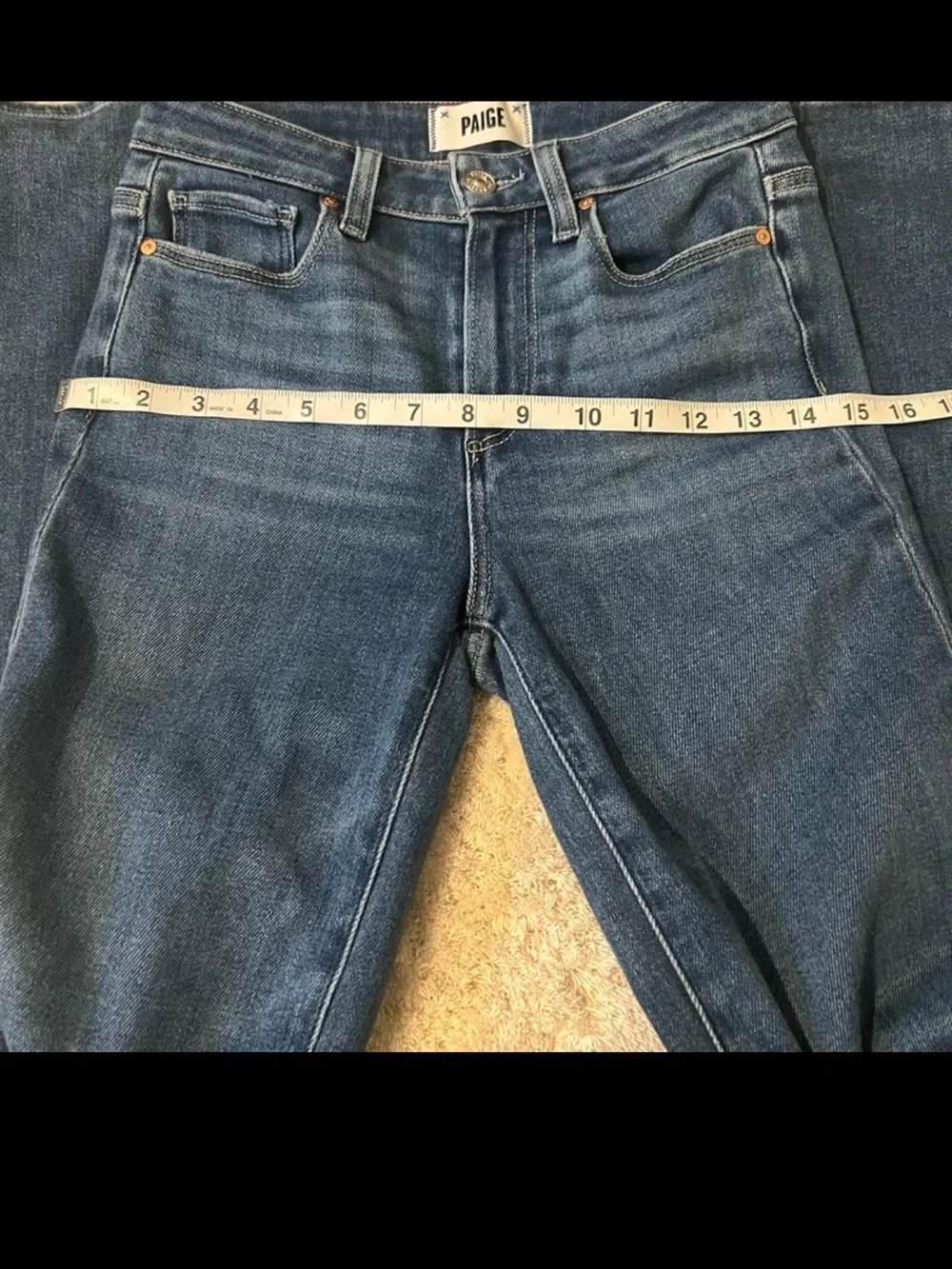 EUC PAIGE High Rise Laurel Canyon 32” Bootcut Jeans in Haze Size 24